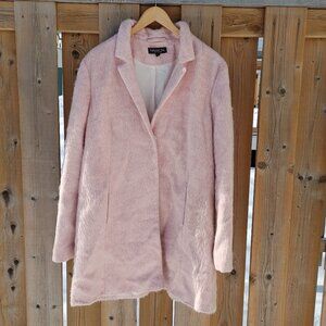 PINK TOPSHOP TALL Teddy Bear Coat Size 12